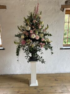 beautiful floral arrangement in the Mill Barn